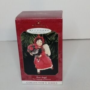 Hallmark KEEPSAKE Christmas Ornament Collector's Series - Rose Angel - 1999,